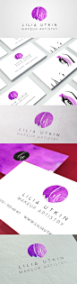 logo and business card for make up artist: 