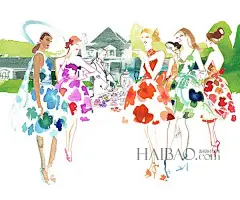 【图】“少即是多”的美妙艺术！时尚插画大师Bil Donovan作品赏，洗练线条×明亮色彩勾勒浪漫时装时刻_第11页_插画_海报时尚网