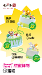 人鱼传说蛋糕海报，甜品海报，美人鱼蛋糕