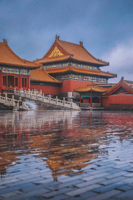 雨后故宫，镜面紫禁城。 ​#早安# ​​...
