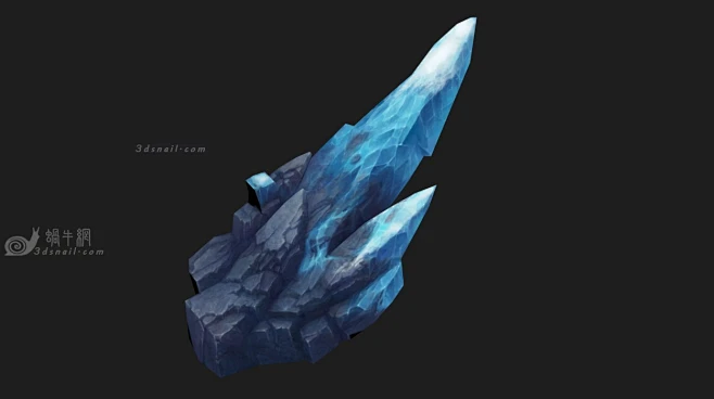 雪地石头12，冰锥，冰窟，冰封，雪地山石，冰雪山体，雪地场景，山石组件 - 山石 蜗牛模型网