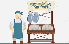 卡通卖鱼肉的摊位 摆摊 摊位 海鲜 经济 购物 路边摊 跳蚤市场 跳蚤市集 集市 食品摊 元素 免抠png 设计图片 免费下载 页面网页 平面电商 创意素材