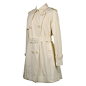 Moncler/蒙克莱  女士白色长袖风衣外套