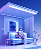 LS_A_woman_dressed_in_blue_and_silver_sits_on_a_sofa_with_nothi_562a0bf9-8428-4305-a442-b5993737925b