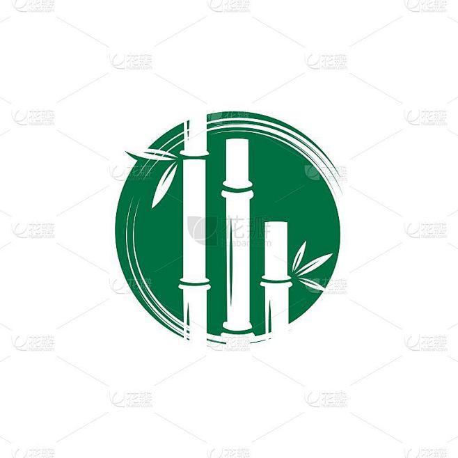 竹矢量图标插图