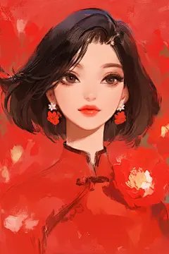 AI看书妇女节女性女人美女人物插画