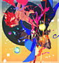 赤と青/yakuのイラスト