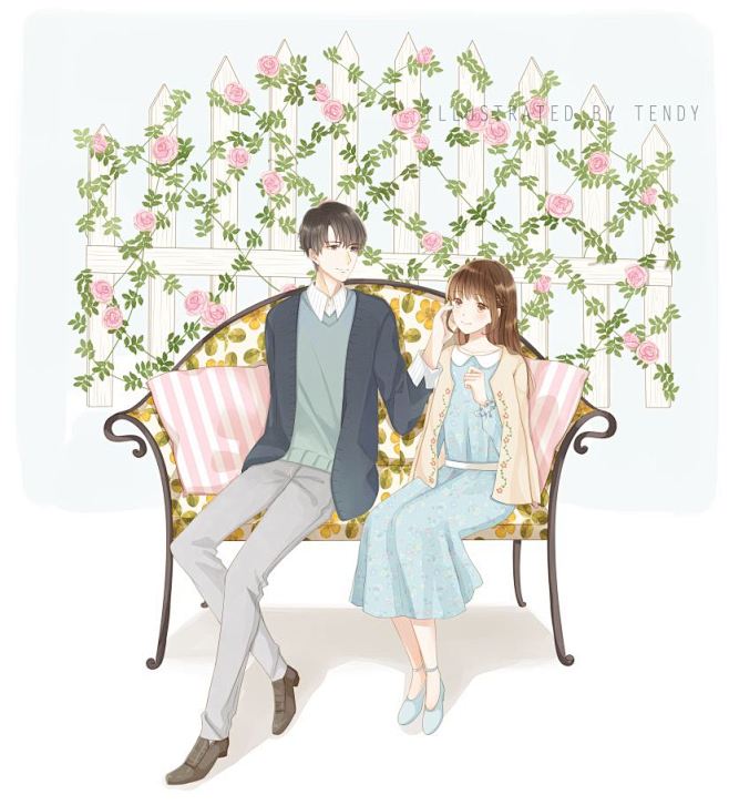 恋人的模样_tendy__插画师作品_涂...