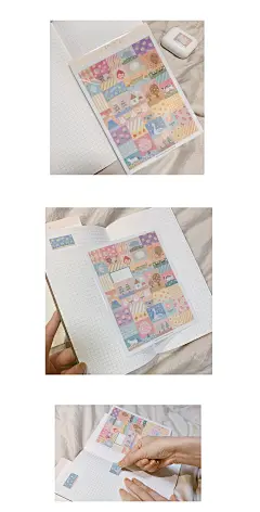 森林日记/Chara插画女孩手帐拼布风可爱卡通DIY日记创意装饰贴纸-淘宝网