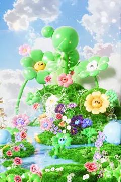当ai遇见春天效果嘎嘎好，模型草地很棒～ - 小红书