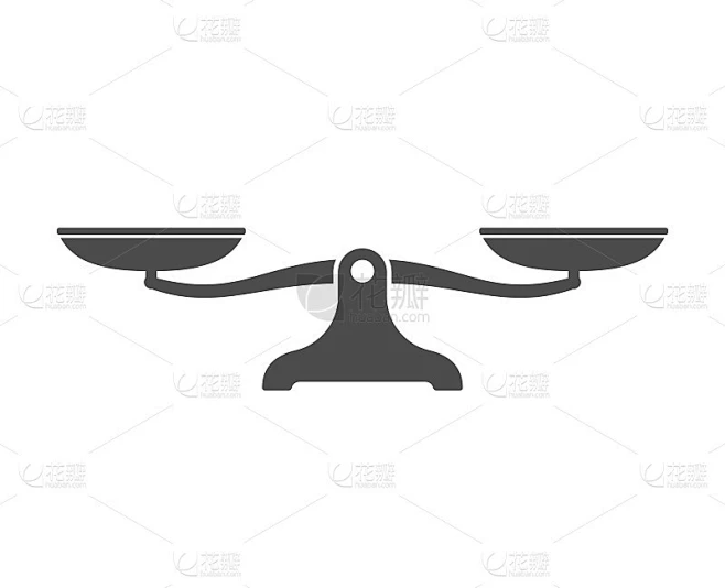 Scales. Balance icon. Vector illustration素材-花瓣网