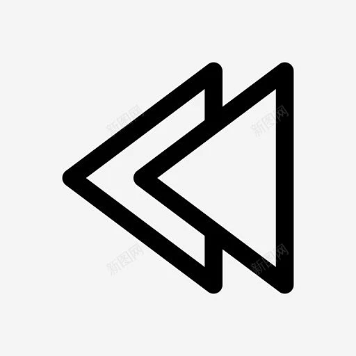 倒带简单回顾图标 返回 遥控 icon 标识 标志 UI图标 设计图片 免费下载 页面网页 平面电商 创意素材-花瓣网