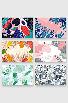 创意手绘花卉背景