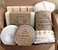 Baby Bath Gift Set - All natural organic baby soap, baby balm, cotton washcloth & wooden soap deck by TreefortNaturals on Etsy https://www.etsy.com/listing/108713898/baby-bath-gift-set-all-natural-organic