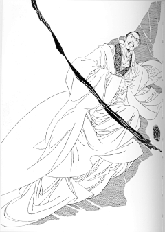 &lt;Pic&gt;古代天子画像,选自日本画家皇名月《历代帝王图》杨广 