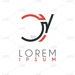 品牌名称,英文字母Y,在之间,英文字母C,创造力,分离着色,商务,高雅,字母,概念