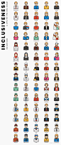 350个人物图标UI设计作品卡通图标首页素材资源模板下载