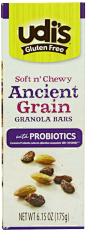 Udi's Gluten Free Probiotic Granola Bar, Ancient Grain, (1.23oz Bars) 5 Count: Amazon.com: Grocery & Gourmet Food