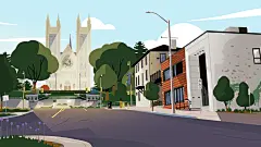 animation background background design basketball Canada DoorDash hoop NBA animation  Character design 