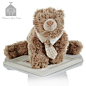 法国麦侬贝儿 领带绅士熊 婴儿童毛绒玩具宝宝玩偶公仔创意礼物-tmall.com天猫