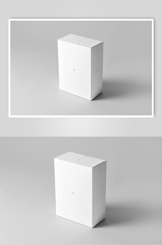 白色长方体竖版盒子样机