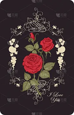 我爱你,雕刻图像,贺卡,华丽的,请柬,热情,浪漫,复古,问候,爱
