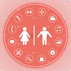 男人,计算机图标,天气,女人,插画,男孩,人,卫生间,矢量,浴室