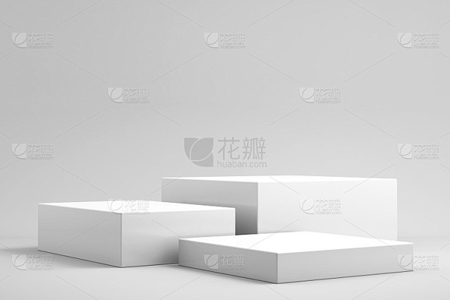 3d背景模拟平台的产品演示，白色背景，3...