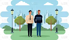 男人,头像,动画片,自然,人,概念,图像,公园,艺术,设计