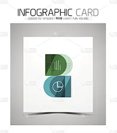 半圆形的信息图表名片