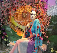 【节日橱窗】在街角上演的梦幻童话！哈罗德百货(Harrods)2012年圣诞橱窗精彩揭幕，华服美衣&amp;精致布景演绎迪士尼公主的唯美故事_海报时尚网