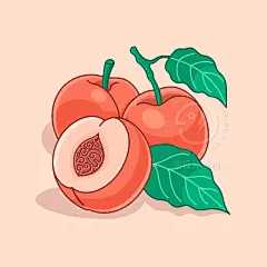 手绘水果草莓香蕉橙子柠檬芒果桃子包装插画海报ai矢量设计素材-淘宝网