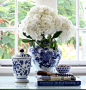 Book Toppers to Try at Home - easy ideas to create a pretty book vignette. Click to see them all. Blue and white