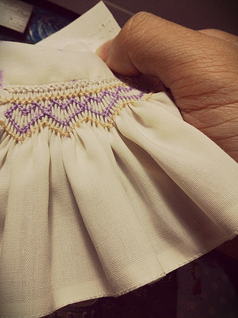 Mad sewing smocking....