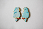 Adorable lovebird cookies. #food #birds #cookies