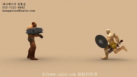 战士攻击，胖子boss攻击走跑待机一套动...