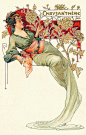Art nouveau postcard.mucha