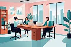 商务办公企业文化会议扁平风插画