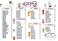 奶茶  - 源文件下载【酷图网】奶茶价目表,菜单,灯箱,广告,海报,展架