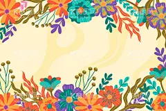 花朵手绘植物壁纸  - 源文件下载【酷图网】花朵植物背景,壁纸,花卉,植物,卡通,大自然,清新花朵背景,春天手绘壁纸