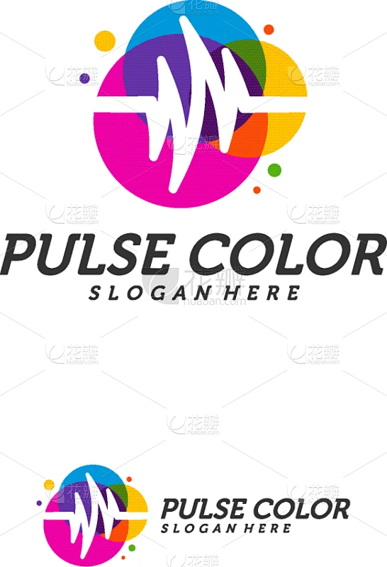 colorful pulse logo minimalist colorful pulse素材-花瓣网