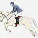 手绘骑术高超的马术运动员与他的高清素材 平面 设计图片 页面网页 平面电商 创意素材 png素材