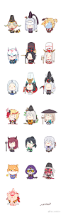 大触作品：阴阳师全式神Q版乖巧画分享