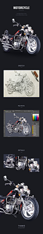 超写实摩托UI设计ICON