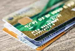 信用卡的特写镜头