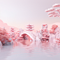 七夕粉色鹊桥楼阁2