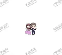 卡通婚纱照插画 【酷图网】结婚,婚礼,喜庆,鲜花,喜结连理,喜事,相爱,婚纱