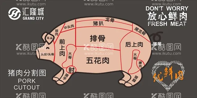 猪肉分割图 - 源文件下载【酷图网】整猪分布图,猪,猪分解图,猪展板,猪的部位图,猪肉介绍,猪肉分布图,猪肉分解图,猪肉分部,猪肉部位介绍 ...