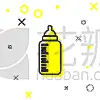 分离着色,银色,白色,线图标,儿童,幼儿,婴儿,轮廓