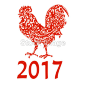 Chinese New Year  2017 astrological symbol  Rooster#新年# #春节# #过年# #鸡年# #2017年# #新年素材# #春节素材# #海报# #设计素材# #生肖# #平面设计# #新年海报# #鸡年海报# #2017数字背景# #圣诞节装饰# #公鸡# #卡通插画# #雄鸡# #新年贺卡# #鸡年日历# #2017年日历# #白背景# #rooster# #金鸡报春# #红包设计#